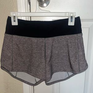 Lululemon grey and black shorts
